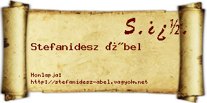 Stefanidesz Ábel névjegykártya
